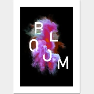 B L O O M - Smoke & Typography Posters and Art